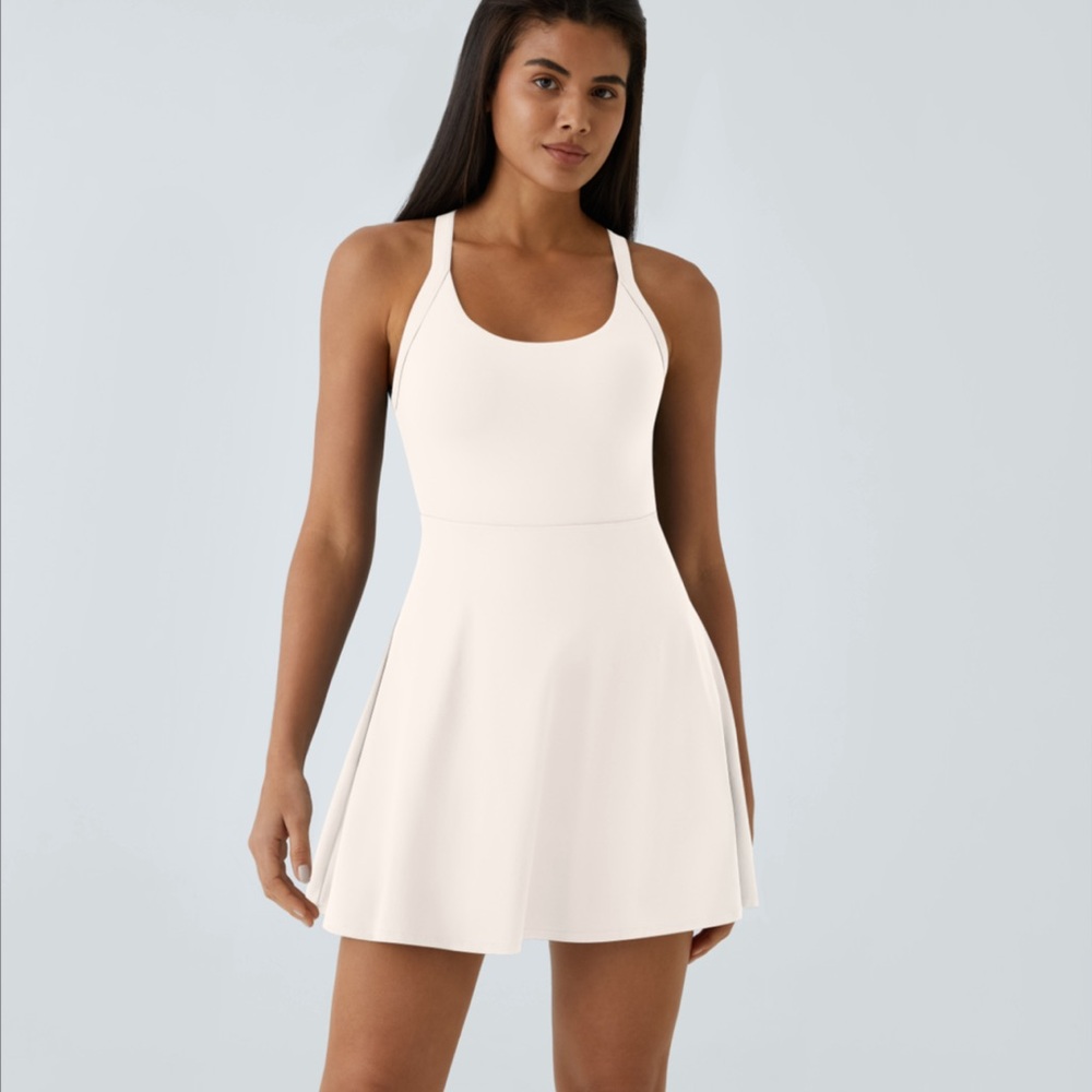 Halara Backless Twisted Flare Active Dress - Longer Length NWT